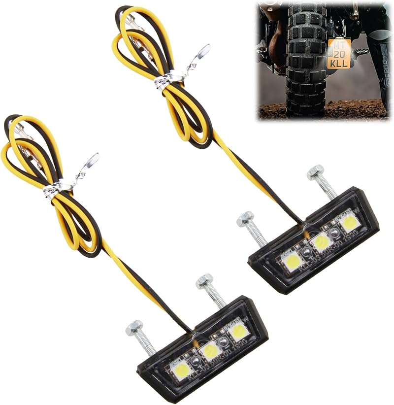 Universelle, Wasserdichte 12v-motorradkennzeichenleuchte Mit 3 Ultrahellen Weißen Smd-mini-leds Für Motorräder Und Atvs