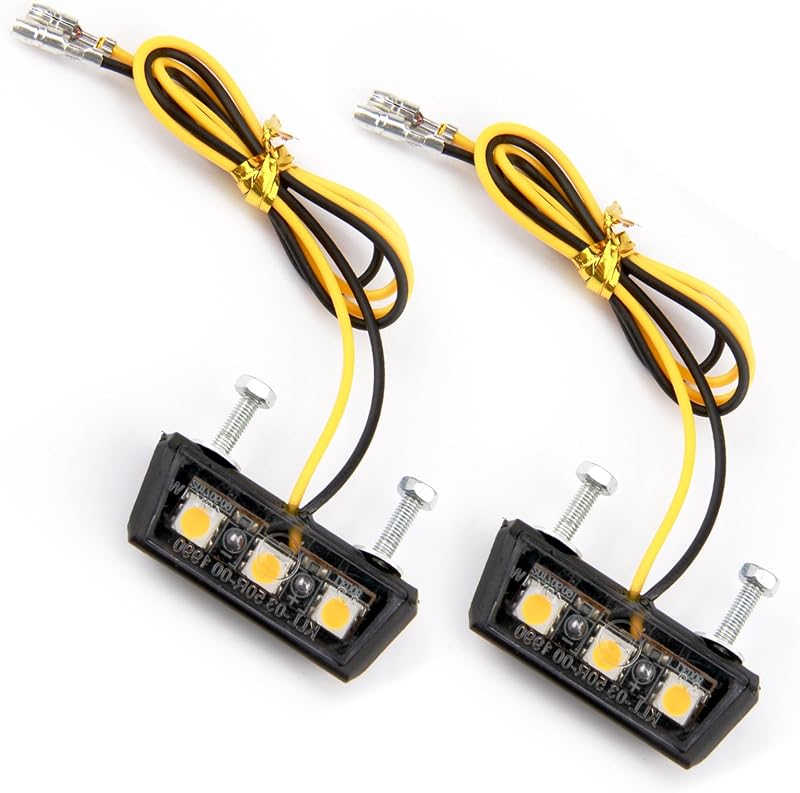 Universelle 12v Ultrahelle 3 Hochleistungs-led-kennzeichenbeleuchtung, Wasserdicht Und Langlebig, Für Motorräder, Roller, Quads Und Geländefahrzeuge
