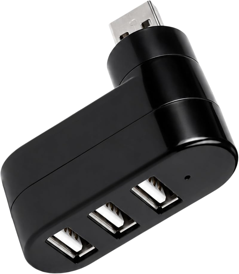 Mini-usb-3.0-hub Mit Drei Drehbaren Anschlüssen Für Autos, Zwei Anschlüsse Für Laptops, Pcs Und Macbooks. Tragbarer Multi-splitter Für Datenübertragung Und Netzwerkerweiterung.
