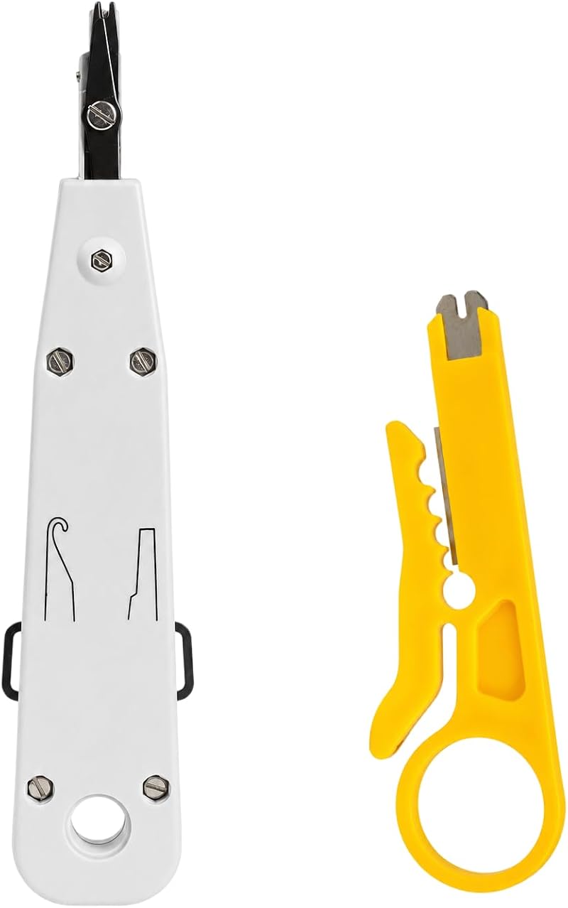 Krone Lsa Rj45 Netzwerk-montagewerkzeug Für Cat3-, Cat5-, Cat6- Und Cat7-kabel, Einsatz Für Unterputzdose, Patchpanel, Drahtschneider Inklusive, 18 Monate Garantie