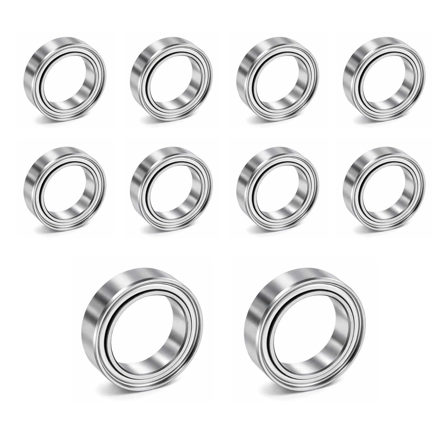 10 Miniaturkugellager Mr128-2rs 8 Mm X 12 Mm X 3,5 Mm, Rillenkugellager, Stahl, Doppelt Abgedichtet, Für Heimwerkerprojekte, Mini-drehmaschinen, 3d-drucker, Motoren Und Maschinen.