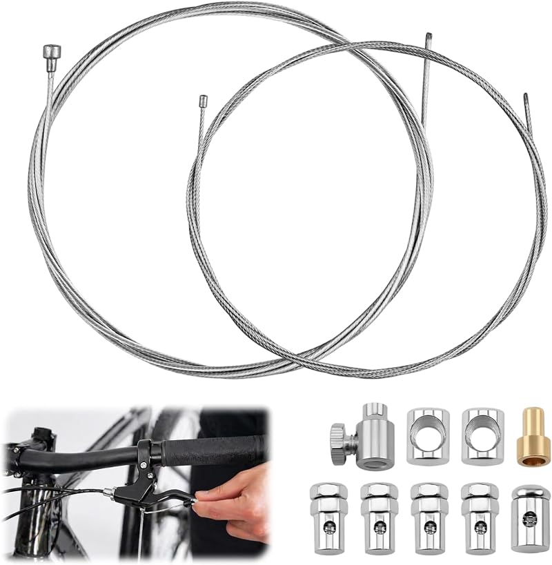 Universelles Kabelreparaturset (2-teilig, 2 M) Mit Zubehör: Gaszug, Kupplungszug Und Bremszug Für Motorrad, Fahrrad, Roller Und Rasenmäher. Durchmesser: 1,5 Mm Und 2,0 Mm.
