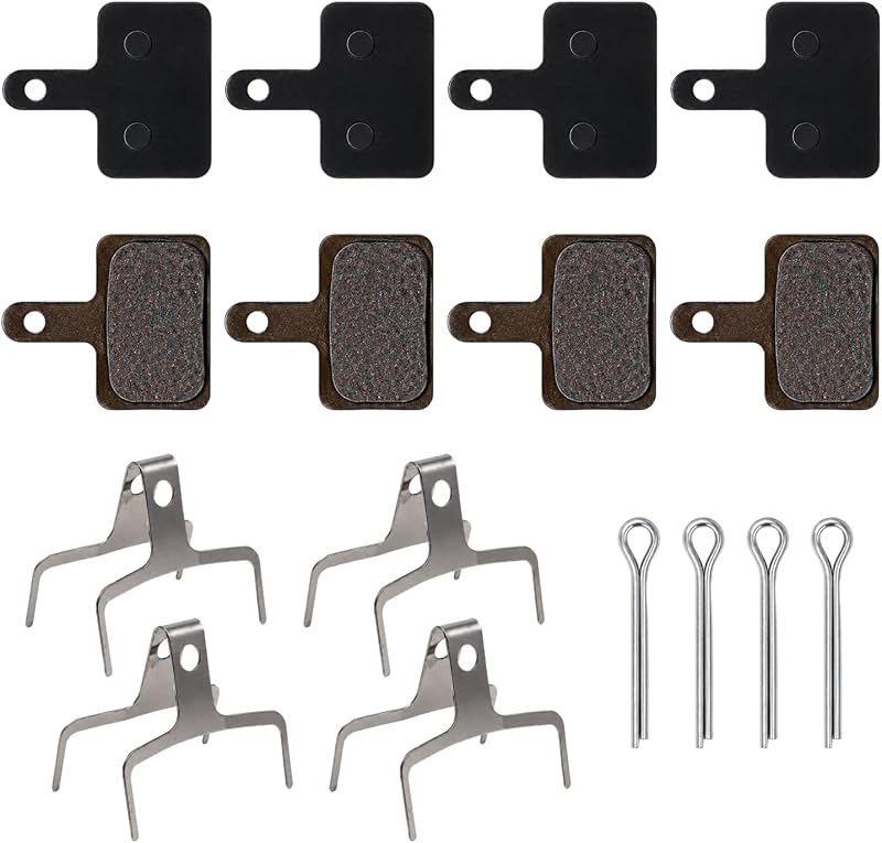 Paarweise Scheibenbremsbeläge, Kompatibel Mit Shimano B01s, B03s Und B05s, Bremsbeläge Für Mt200, Mt400, Mt500, M315 Und Tektro Trp, Halbmetallisch, Leise, Mit Federn Und