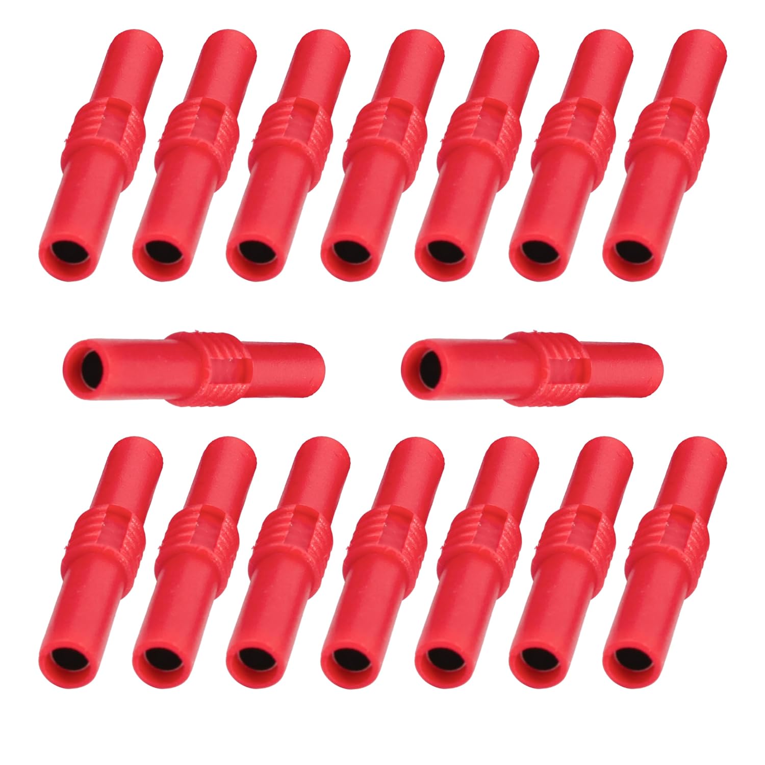 Packung Mit 16 Roten Bananensteckern (weiblich), 4-mm-bananenstecker, Hifi-audioadapter, Lautsprecherverstärker-verlängerungskabel, Zuverlässige Audioanschlüsse