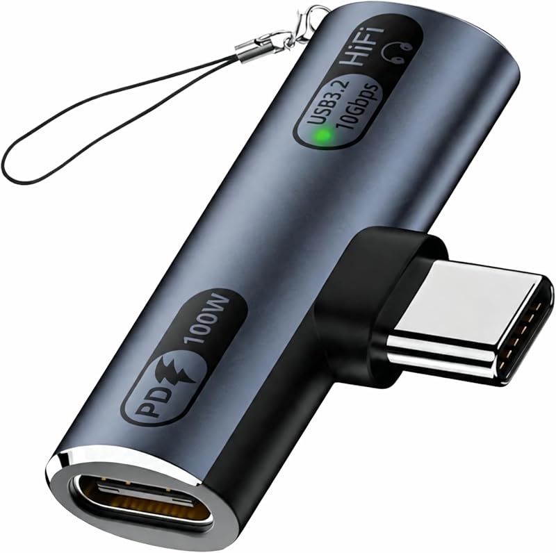 2-in-1 Dual-usb-c-adapter, Usb-c-kopfhöreradapter Mit 100-w-schnellladefunktion, 10-gbit/s-otg-typ-c-audio Für Iphone 16, Samsung S24, Tablets Und Usb-c-kopfhörer