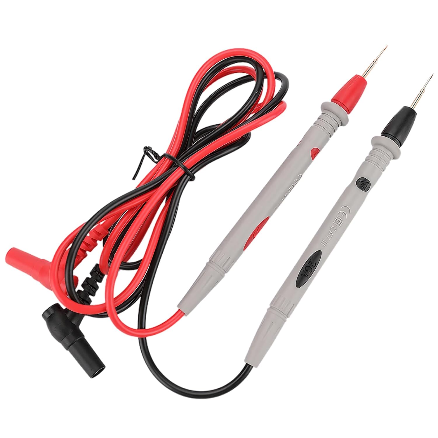 Set Aus 2 Hochpräzisen, 103 Cm Langen Silikon-messleitungen Für Multimeter Mit Feinen Messspitzen Und Pvc-griff. Universell Einsetzbar Für Digitalmultimeter, Elektronikanwendungen Und Heimwerkerprojek