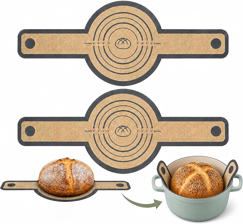 Cnmtcco Silikon-backmatte Für Brot, Backzubehör Und Zubehör Für Schmortöpfe, Wiederverwendbare Teigmatte, Backmatte Für Brotbacköfen