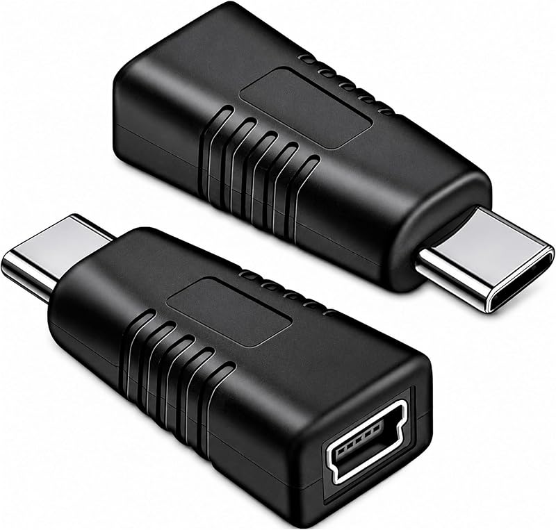 Usb-c-stecker Auf Mini-usb-buchse-adapter (mini-usb Auf Usb-c, Usb-c-stecker Auf Mini-usb-buchse), Zum Laden Und Zur Datenübertragung, Kompatibel Mit Kameras, Gps-geräten Und Mp3-playern