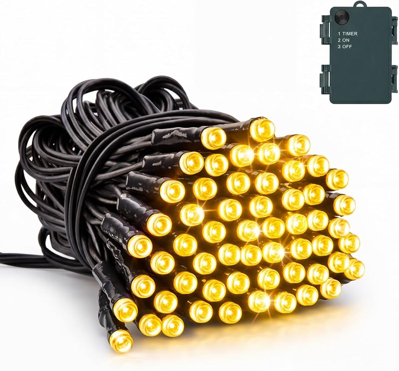 Cnmtcco Dalugo Lichterkette Für Den Außenbereich, 5 M, 50 Warmweiße Leds