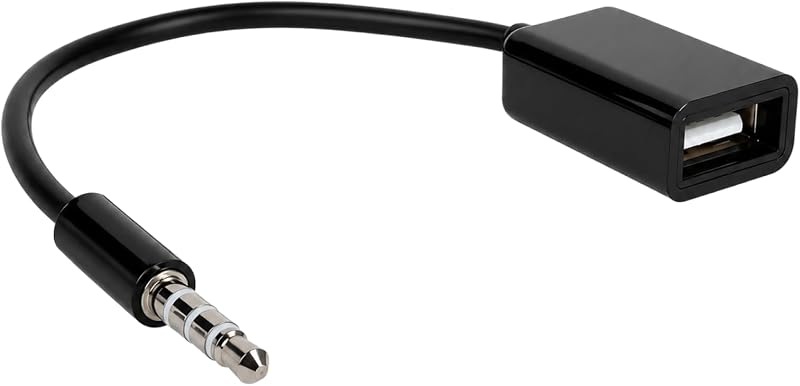 3,5-mm-klinkenstecker Auf 3,5-mm-klinkenbuchse A – Usb-auf-3,5-mm-klinkenstecker-adapter – Spielt Musik Von Einem Usb-stick Über Den Eingang Ab, Kompatibel Mit Cd/dvd/gps-kabel