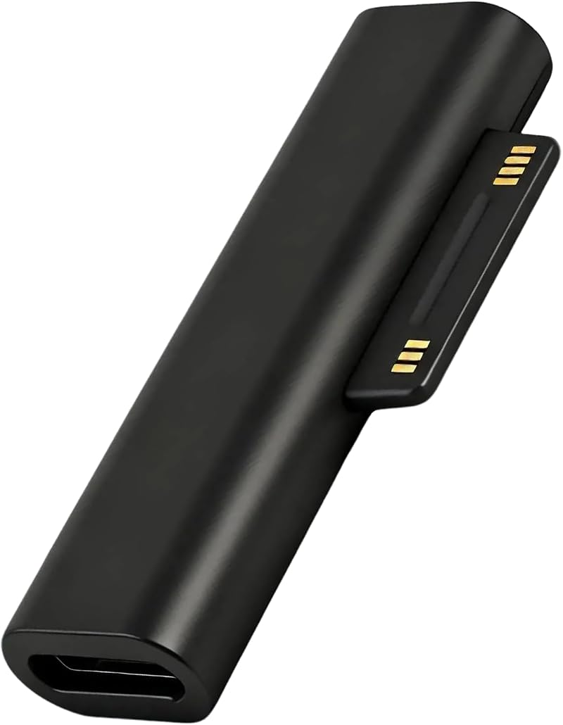 Usb-c-adapter Für Surface, 45w 15v/3a Typ-c Magnetischer Ladeanschluss, Surface-zu-usb-c-ladeadapter Für Microsoft Pro 9/8/7/6/5/4/3/x, Laptop Und Go 3.