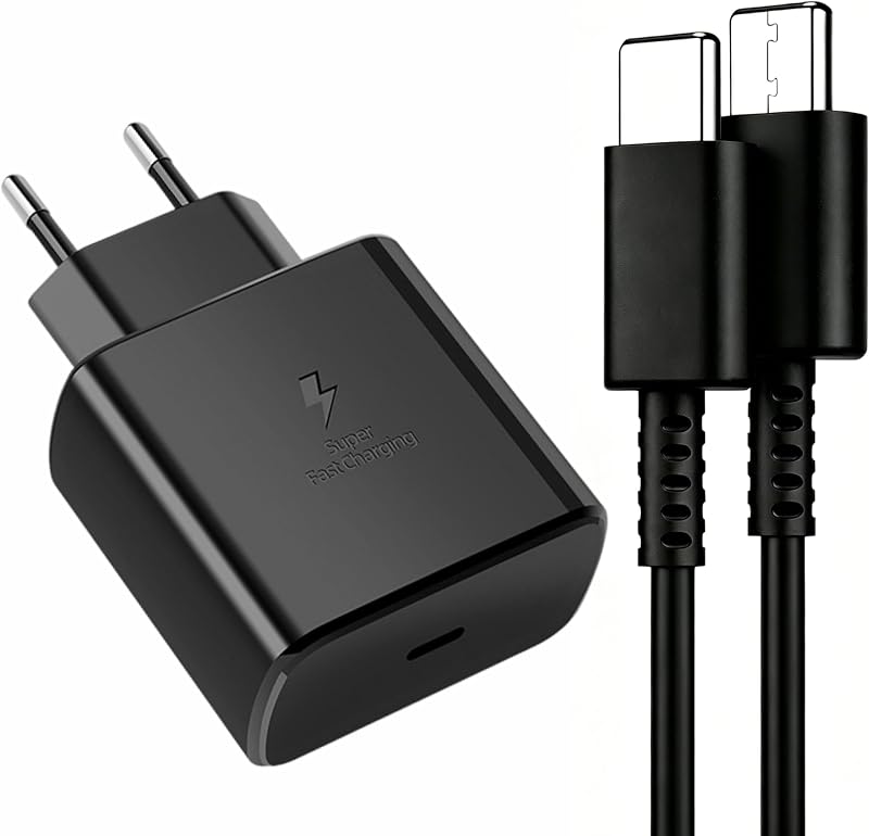 45-w-usb-c-ladegerät Für Samsung Mit 1 M Langem 5-a-kabel – Pdc/pps-schnellladepad – Kompatibel Mit Galaxy S25/s24/s23/s22/a54/z Fold6/flip6/tab S10 – Zertifiziert Nach Iec 62368-1 Sicherheitsnorm – S