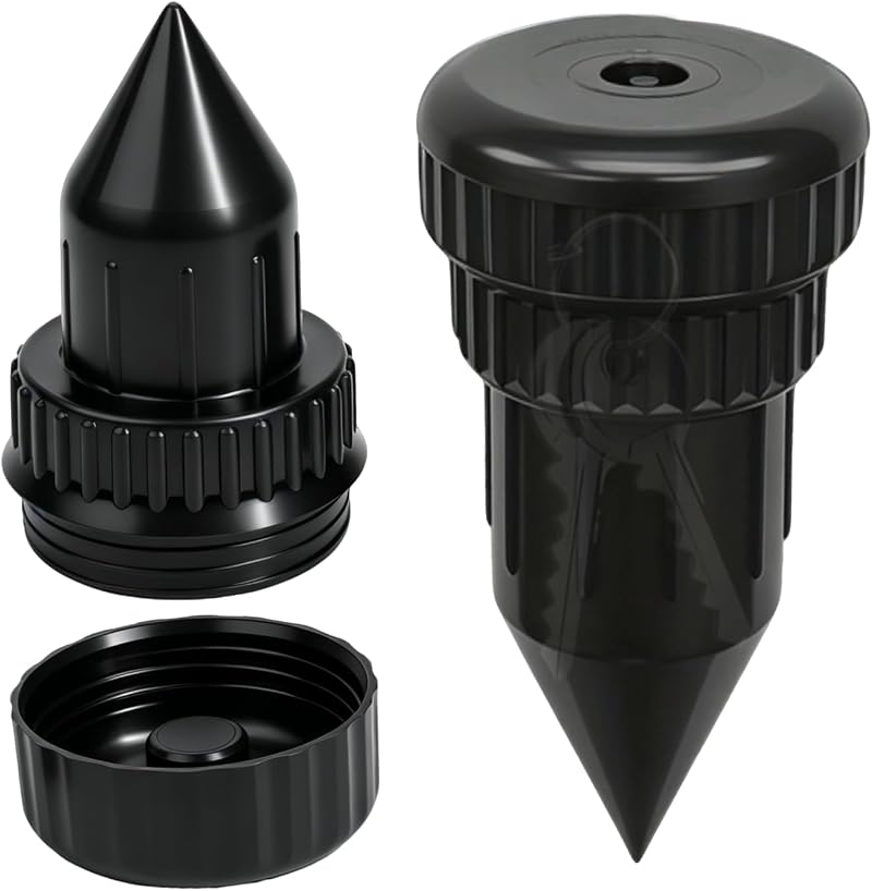 Set Mit 2 Wetterfesten Und Diskreten Schlüsselverstecken Für Den Außenbereich Mit Erdspieß, Ideal Für Garten, Terrasse, Haus Und Andere Außenbereiche, Schwarz