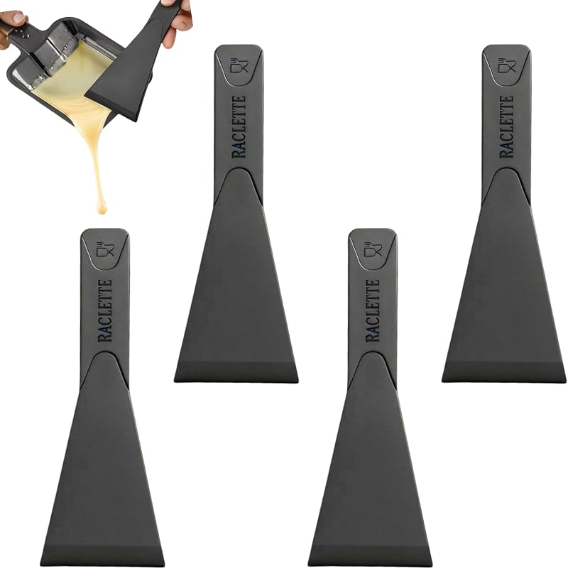 Nylonspatel Für Raclette, Crêpespatel, 4er-set, Kratzfeste Küchenutensilien Für Raclette, Fondue Und Crêpes, Ideal Für Zuhause Und Restaurants