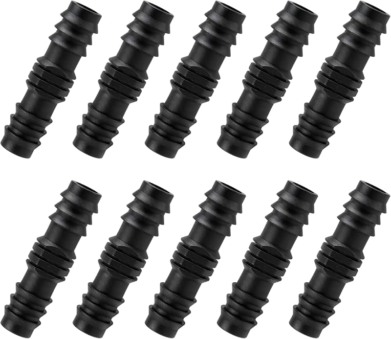 Packung Mit 10 Geraden Verbindungsstücken Für Bewässerungssysteme, 16 Mm Rohrverschraubungen, Kugelgelenk-rohrverschraubungen Für Die Tropfbewässerung Im Garten Oder Gewächshaus.