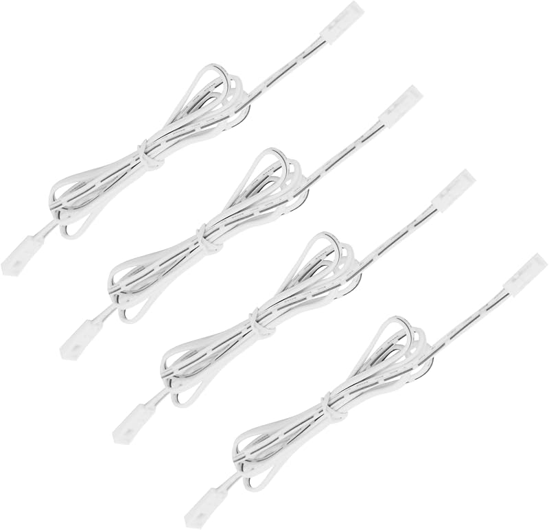 M Led-verlängerungskabel, 12-v-ministecker, 4er-pack, Weiß, Awg22