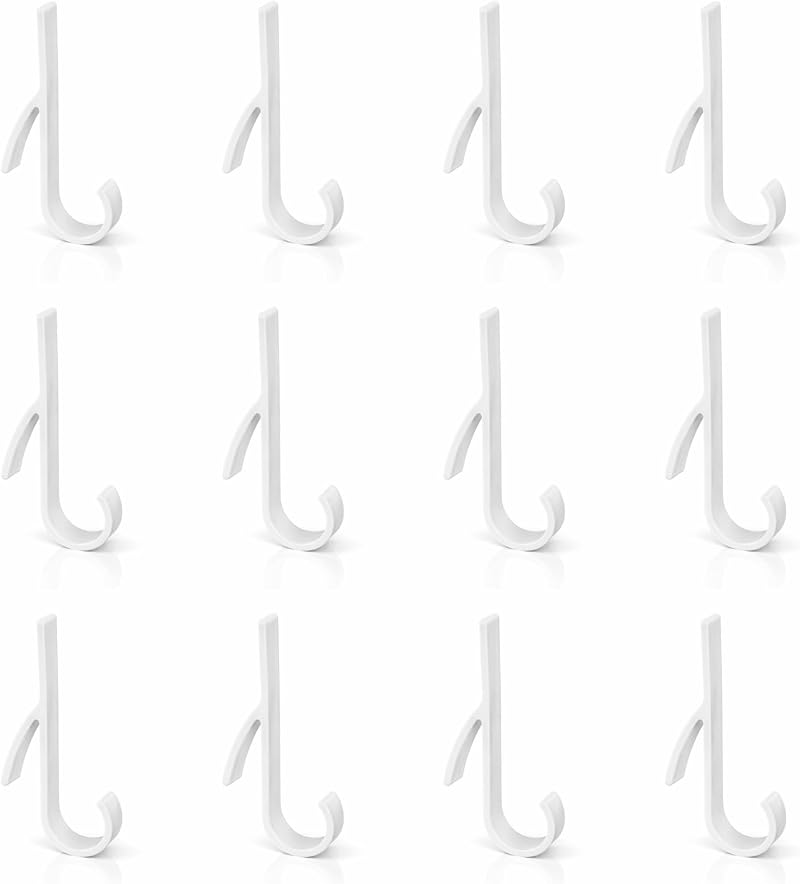 Set Mit 12 Weißen Handtuchhalter-/heizkörperhaken, Abs-handtuchhalterhaken, Badezimmer-heizkörperhaken, 9,5 X 6 Cm