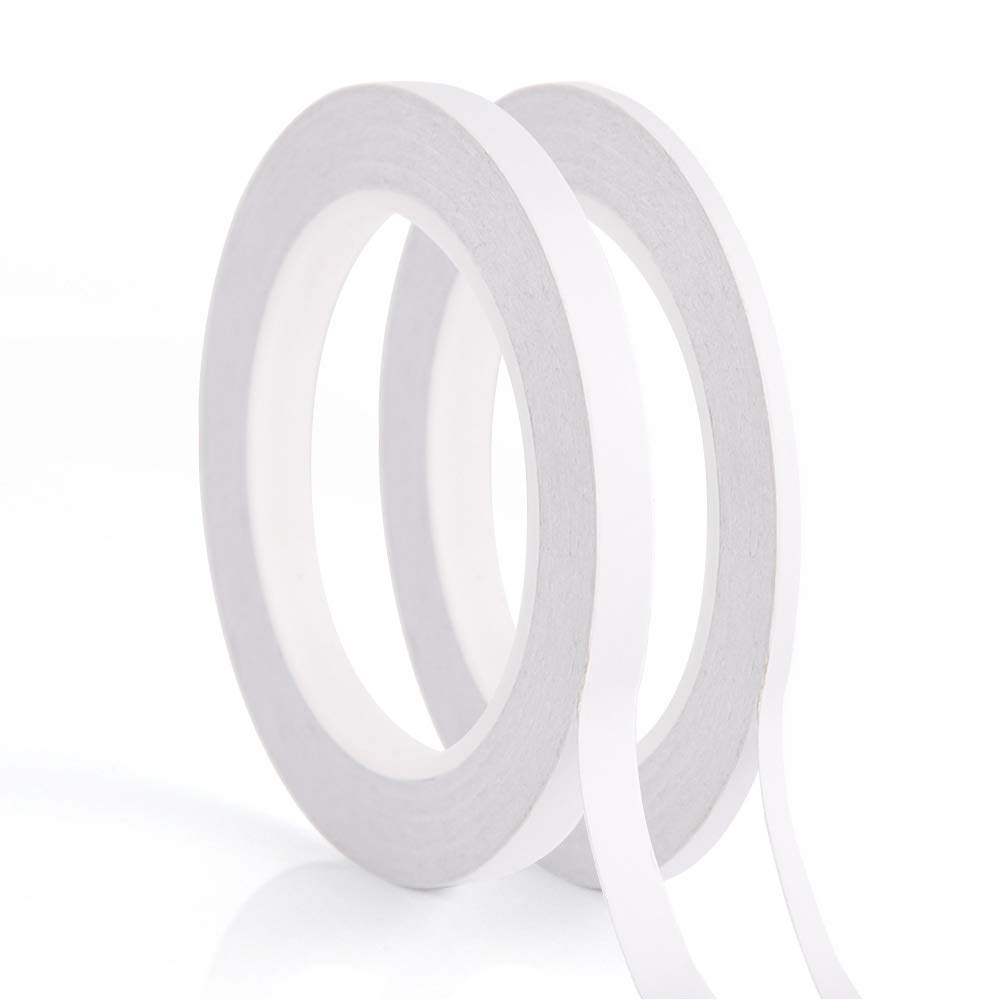 Fepito Doppelseitiges Klebeband. Breite: 5 Mm/9 Mm, 35 M Pro Rolle, Zwei Weiße Rollen.