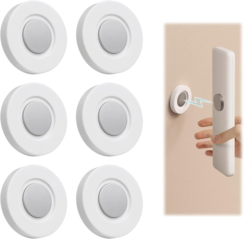 Magnetische Wandhalterung Für Fernbedienung (6 Stück), Selbstklebend, Bohrfreie Montage, Weiß