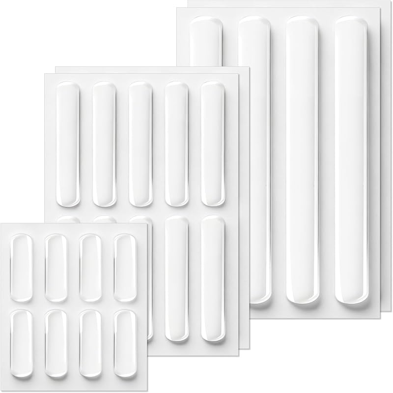 Set Mit 36 Transparenten Silikon-schutzpads Für Türgriffe Und Möbel, Aus Weißem Gummi, Für Badezimmer.