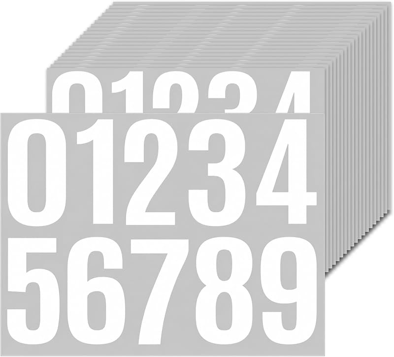 200 Weiße Vinyl-zahlenaufkleber, 10 Cm (4 Zoll) – Wetterfest, Für Briefkästen, Adressen, Türen, Bastelarbeiten Und Scrapbooking