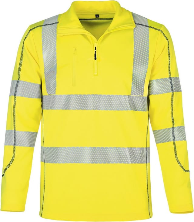 Vizwell - Warnschutz-thermo-shirt Vwfc70 Gr. Xl Leuchtgelb/marine