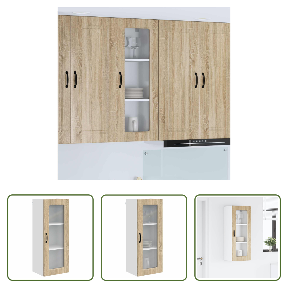 Küchenregal Holz - Küchenschrank Mit Speicher Kalmar Sonoma-eiche 40 X 31 X 100 Cm