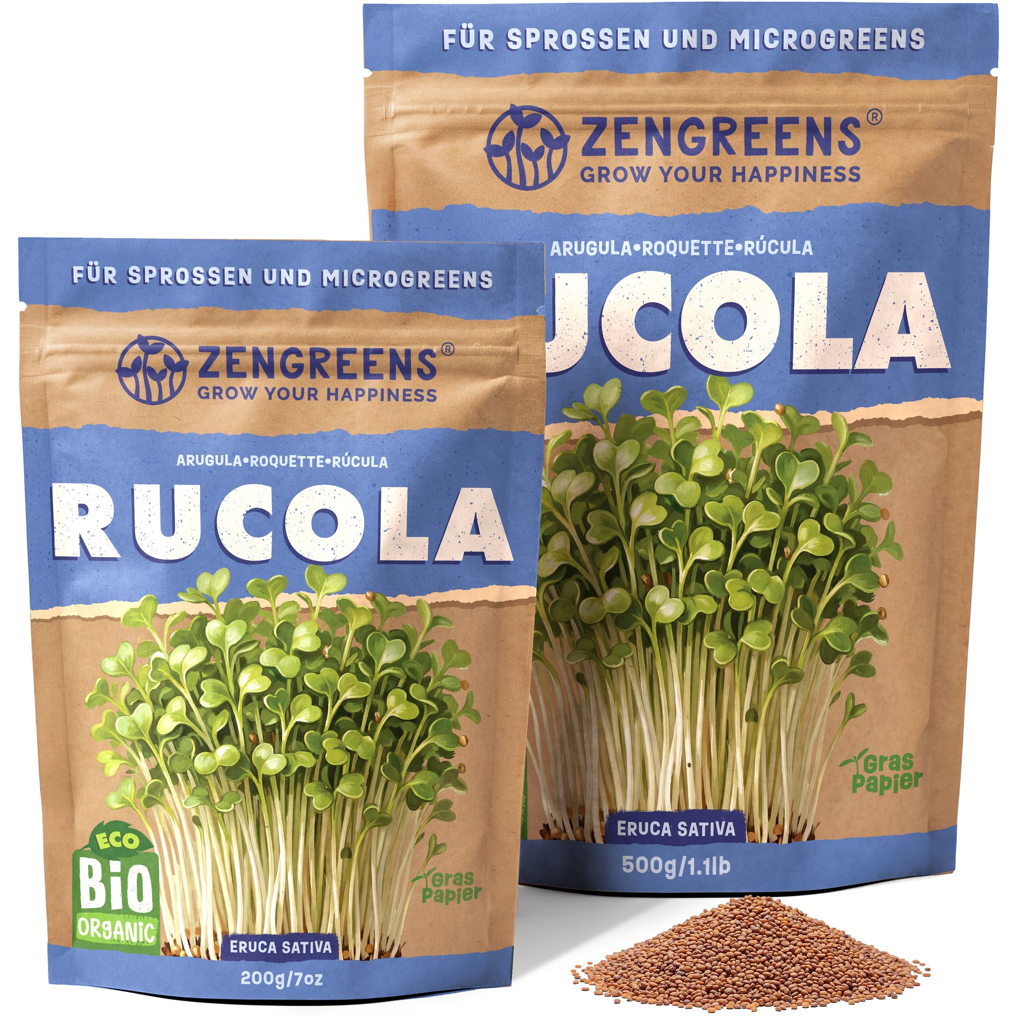 Bio Keimsaat Rucola 200 G Sprossen Und Microgreens Zengreens