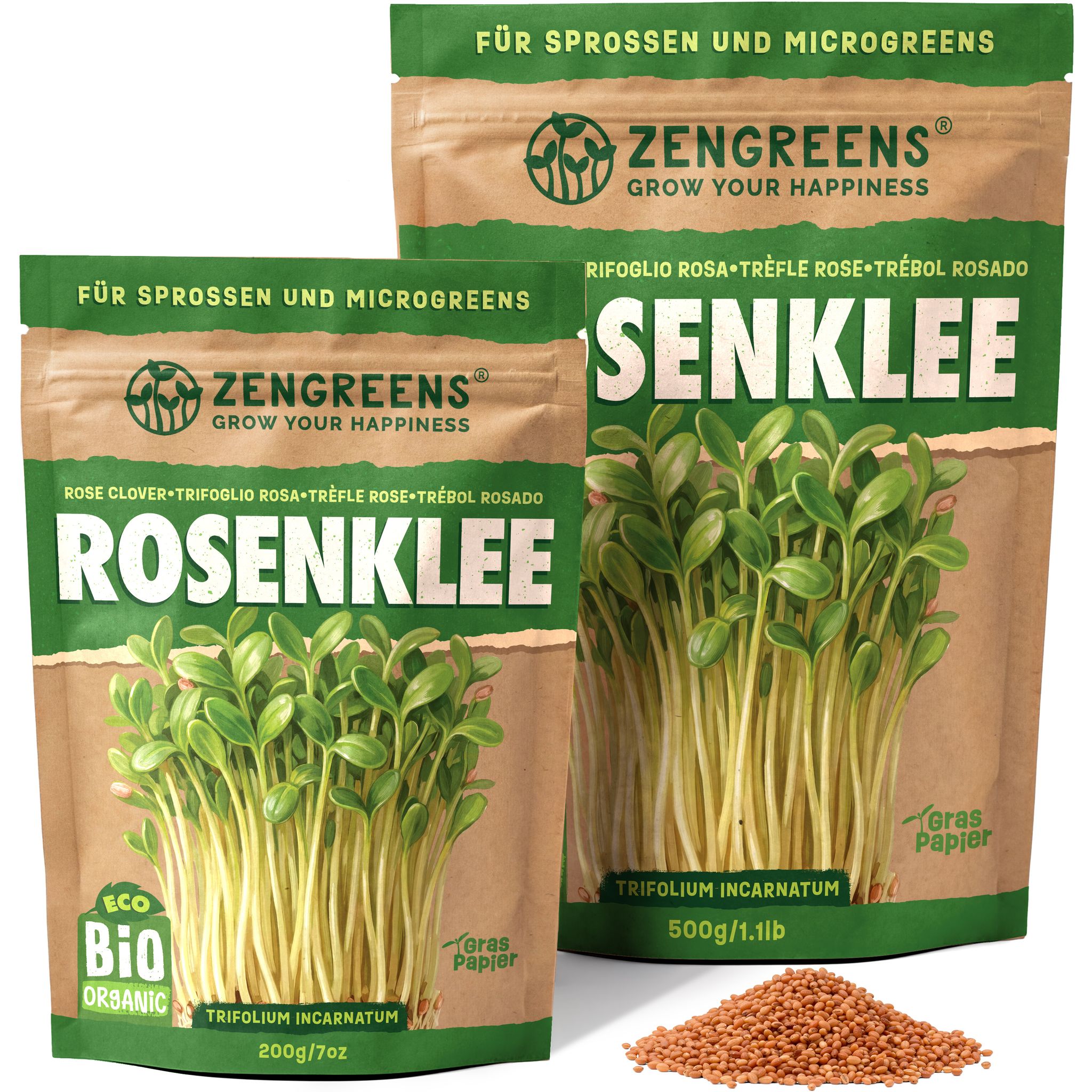 Bio Keimsaat Rosenklee 200 G Sprossen Und Microgreens Zengreens
