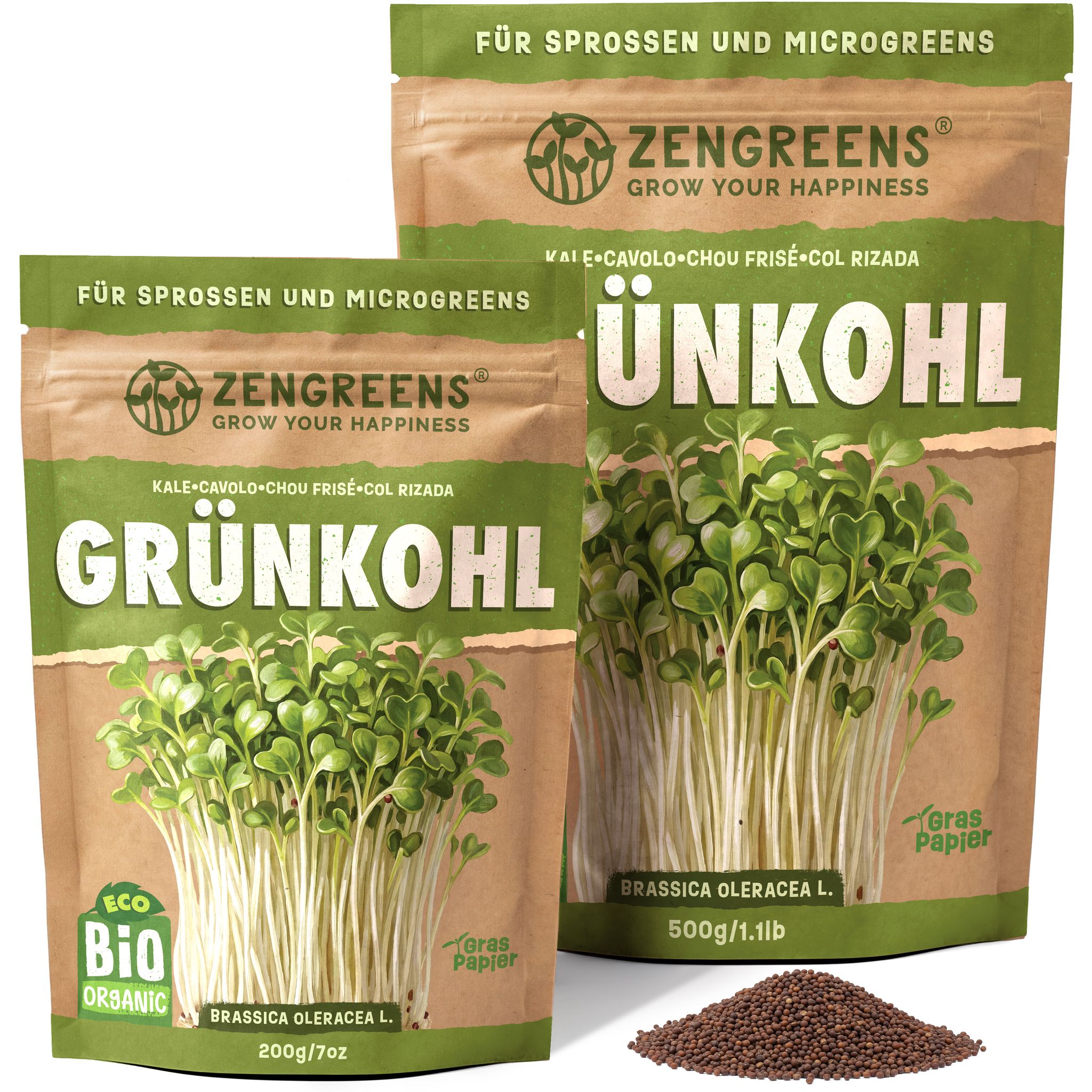 Bio Keimsaat Grünkohl 500 G Sprossen Und Microgreens Zengreens