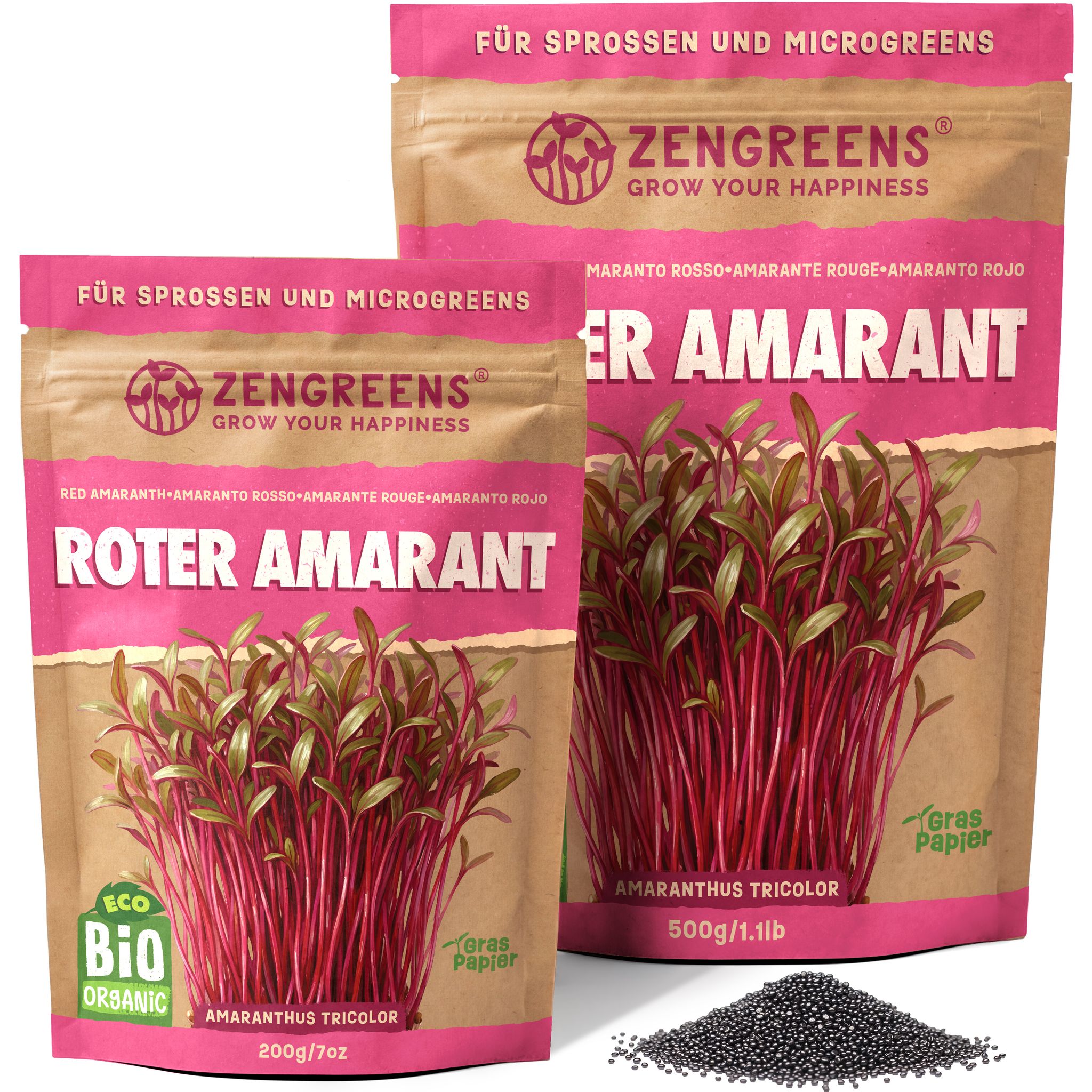 Bio Keimsaat Roter Amaranth 500 G Sprossen Und Microgreens Samen