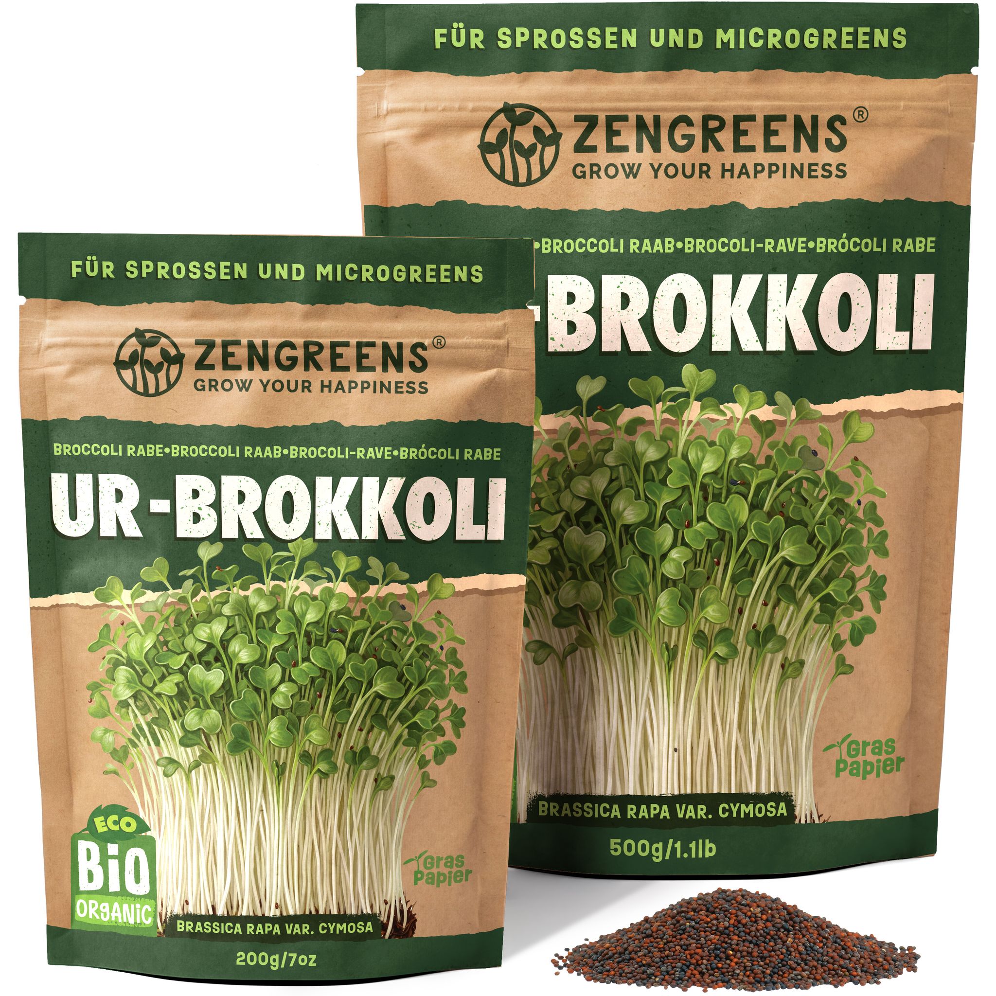 Bio Keimsaat Stängelkohl 200 G Sprossen Und Microgreens Zengreens