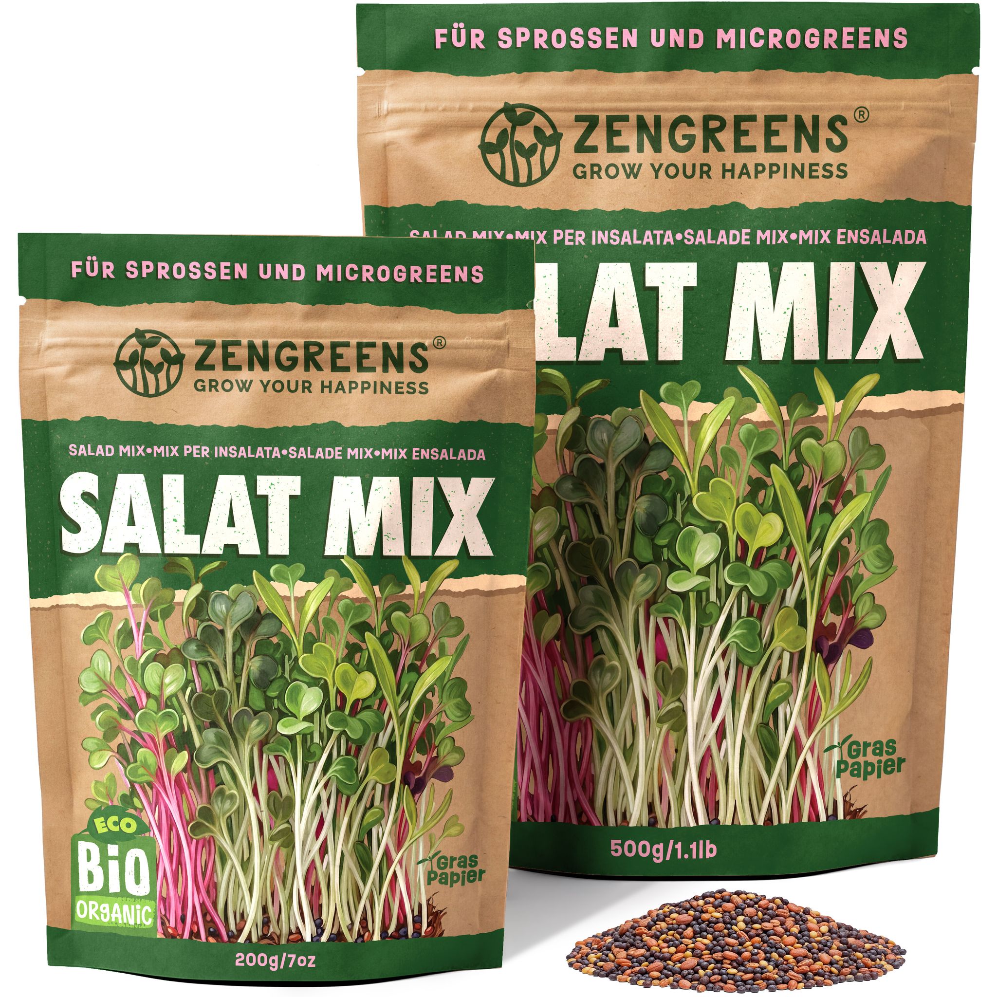 Bio Keimsaat Salatmischung 500 G Sprossen Und Microgreens Samen