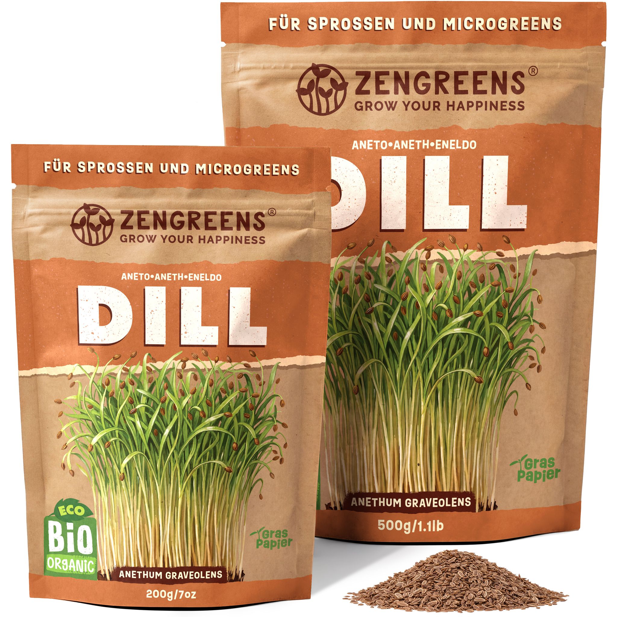 Bio Keimsaat Dill 200 G Sprossen Und Microgreens Samen Zengreens