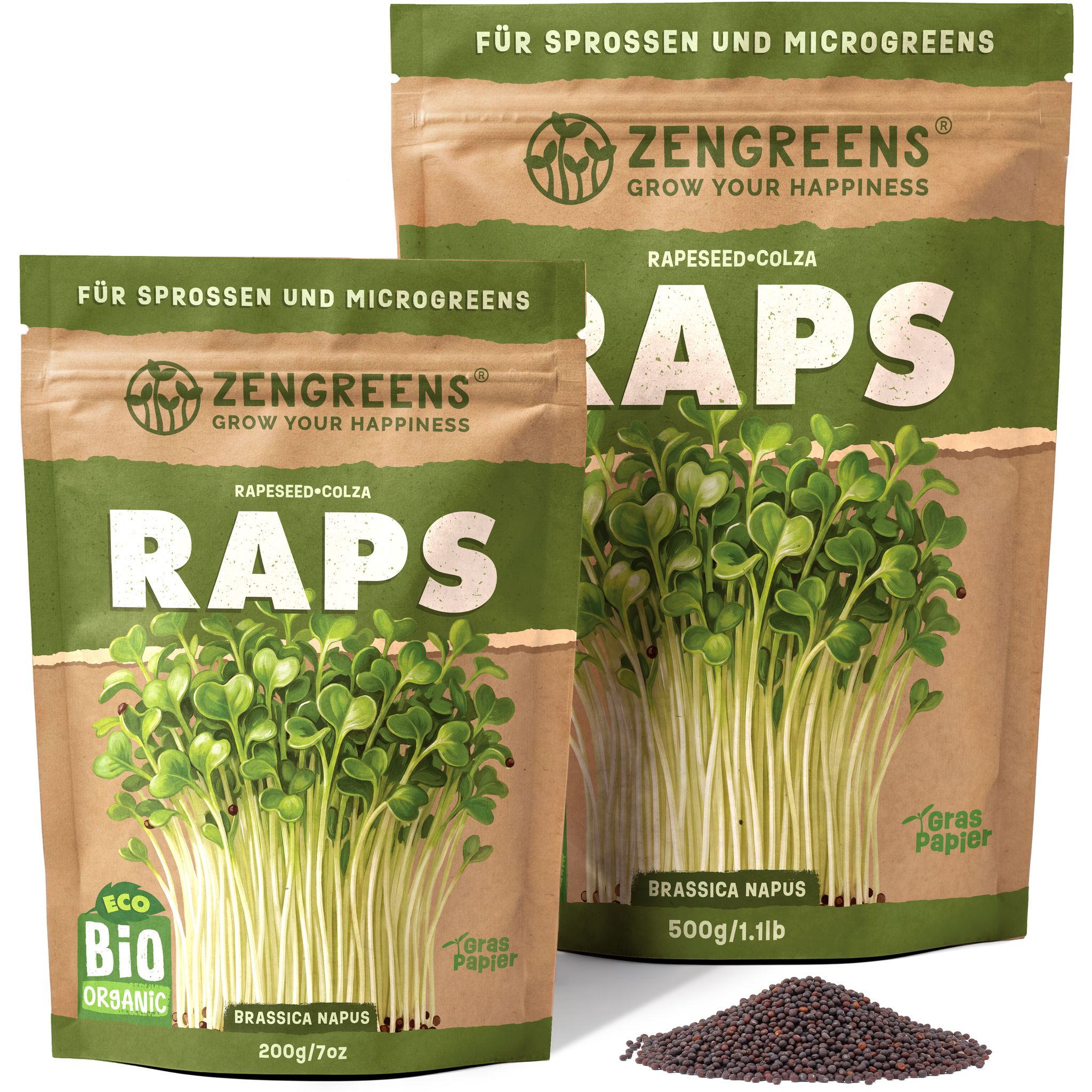 Bio Keimsaat Raps 200 G Sprossen Und Microgreens Samen Zengreens