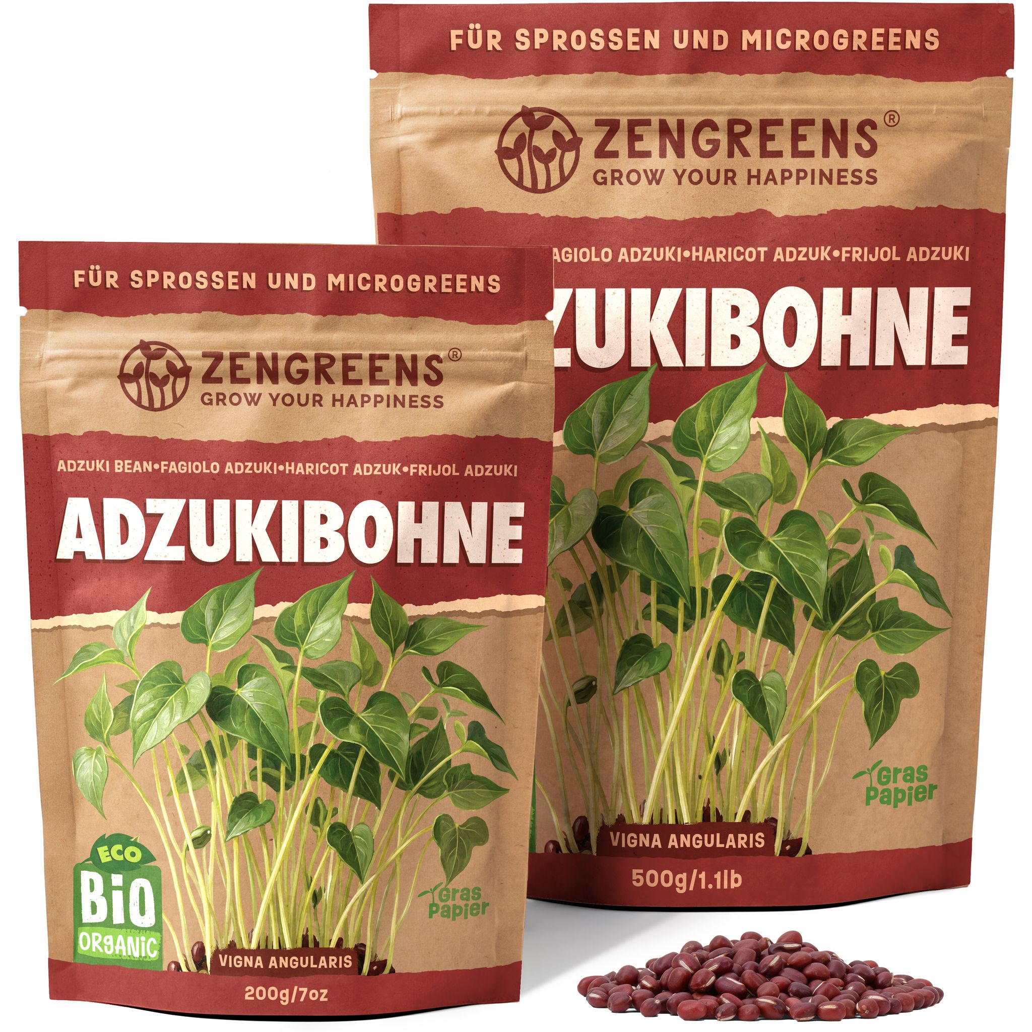 Bio Keimsaat Adzukibohne 500 G Sprossen Und Microgreens Zengreens