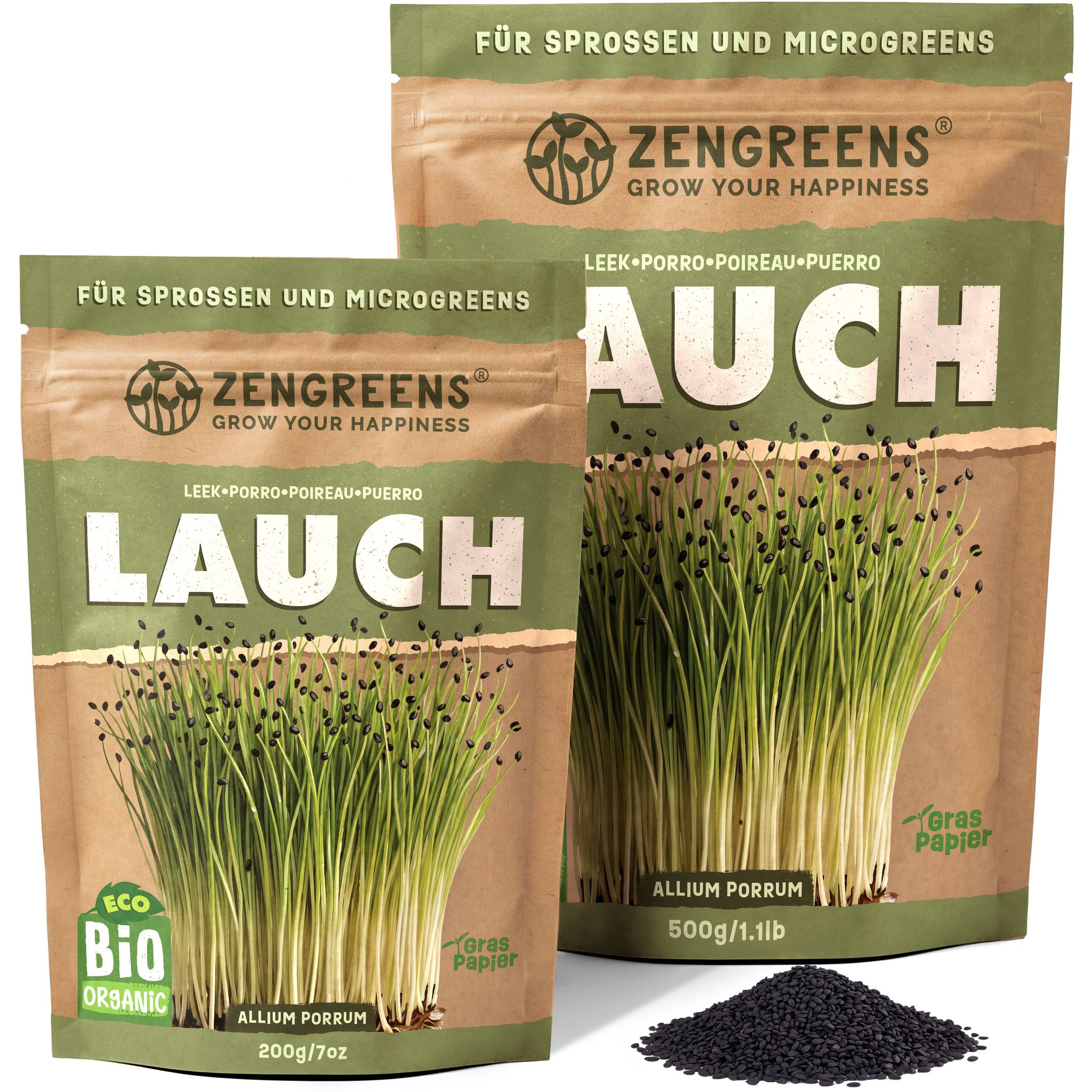 Bio Keimsaat Lauch 500 G Sprossen Und Microgreens Samen Zengreens