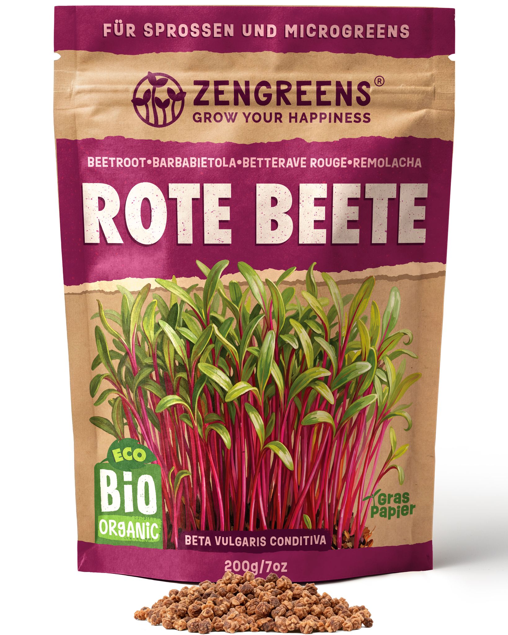 Bio Microgreens Samen Rote Bete 200 G Keimsaat Zengreens