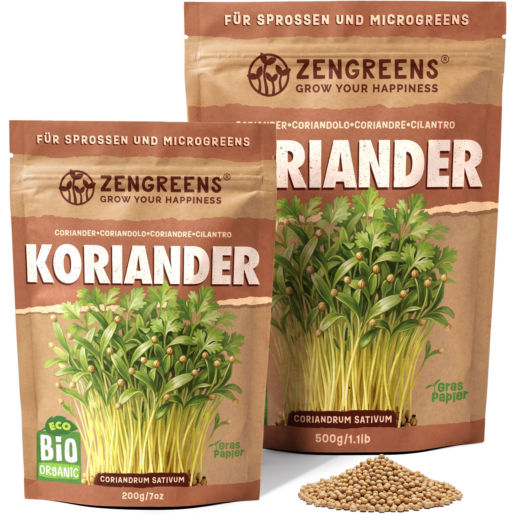 Bio Microgreens Samen Koriander 200 G Keimsaat Zengreens