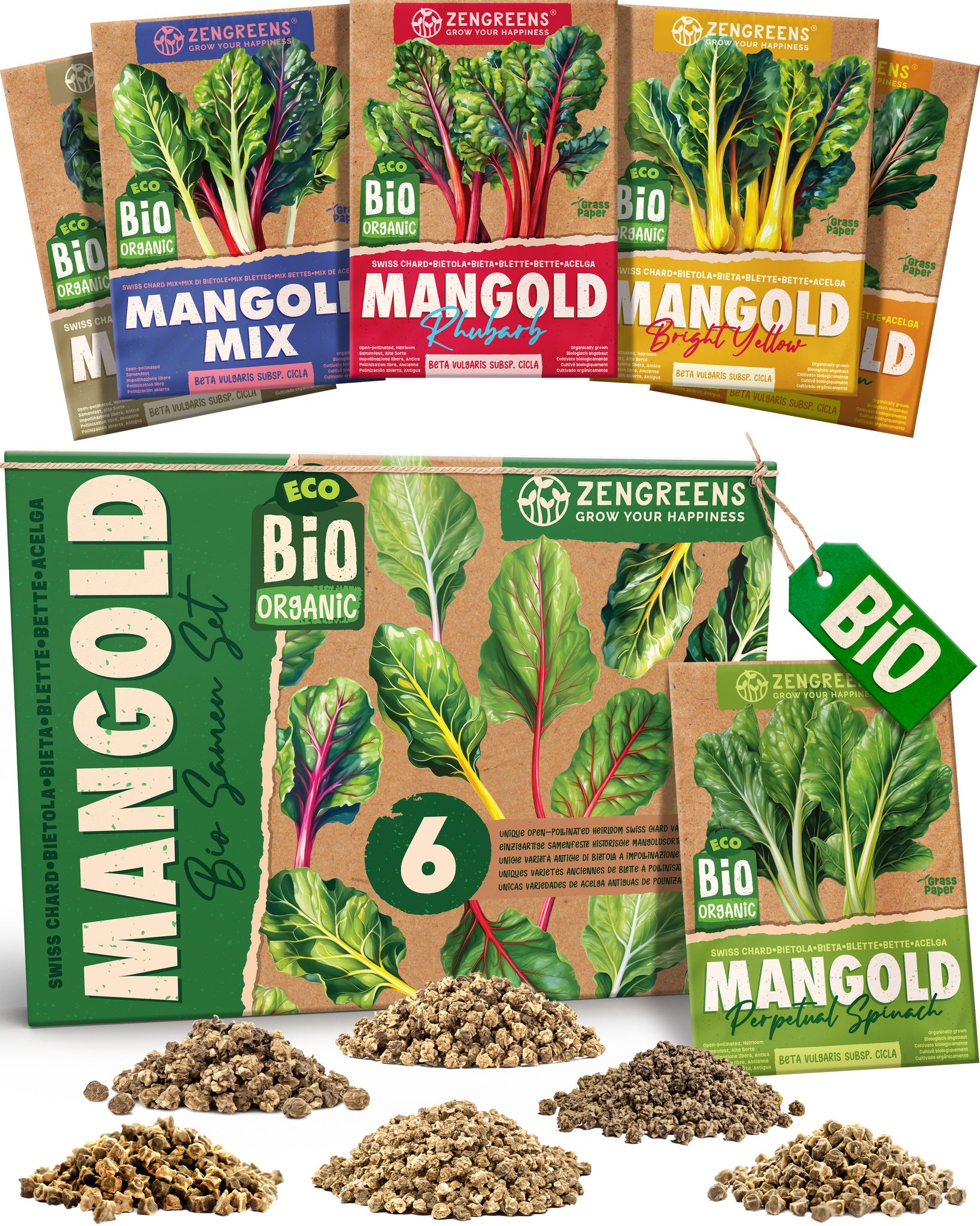 Bio Mangoldsamen Set 6 Sorten Samenfestes Saatgut Zengreens