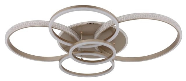 Globo Lighting - Deckenlampe Deckenleuchte Wohnzimmerleuchte Led Champagnerfarben Ringe L 110 Cm