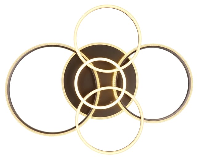 Globo Lighting - Deckenlampe Schlafzimmerleuchte Deckenleuchte Led Ringe Acryl Anthrazit L 110 Cm