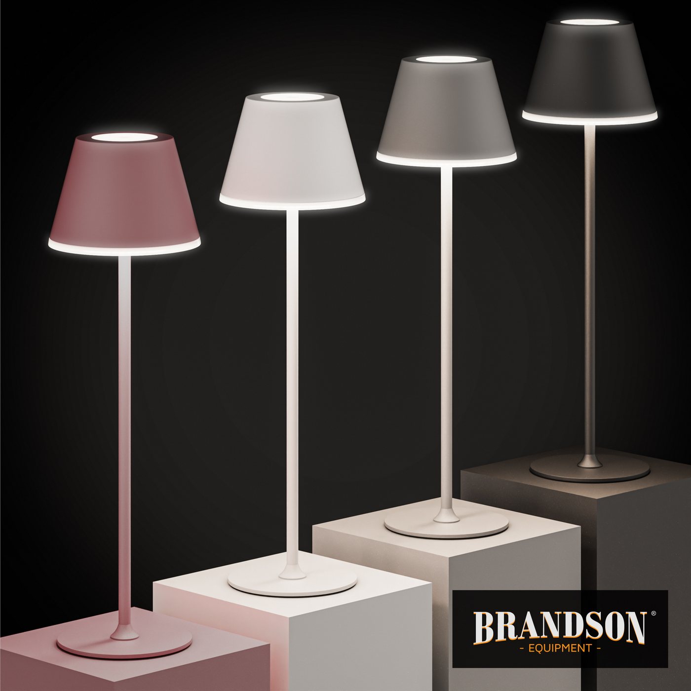 Brandson 2x LED Tischleuchte mit Akku, kabellos, Touch-Dimmer, 3 Lichtmodi, Metall, Schreibtisch- & Nachttischlampe, anthrazit Bild 5