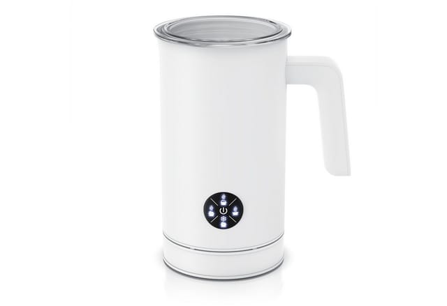 Arendo Milchaufschäumer mit 4 Programmen, 500 W, für warmen und kalten Schaum, bis 150 ml Aufschäumen oder 300 ml Erwärmen, weiß