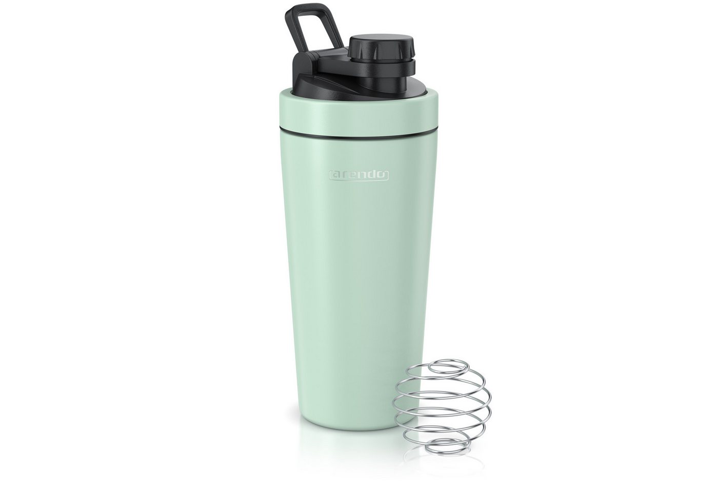 Arendo Protein Shaker, Edelstahl Eiweißshaker 750 ml, verschließbar, bruchfest, BPA-frei, mintgrün