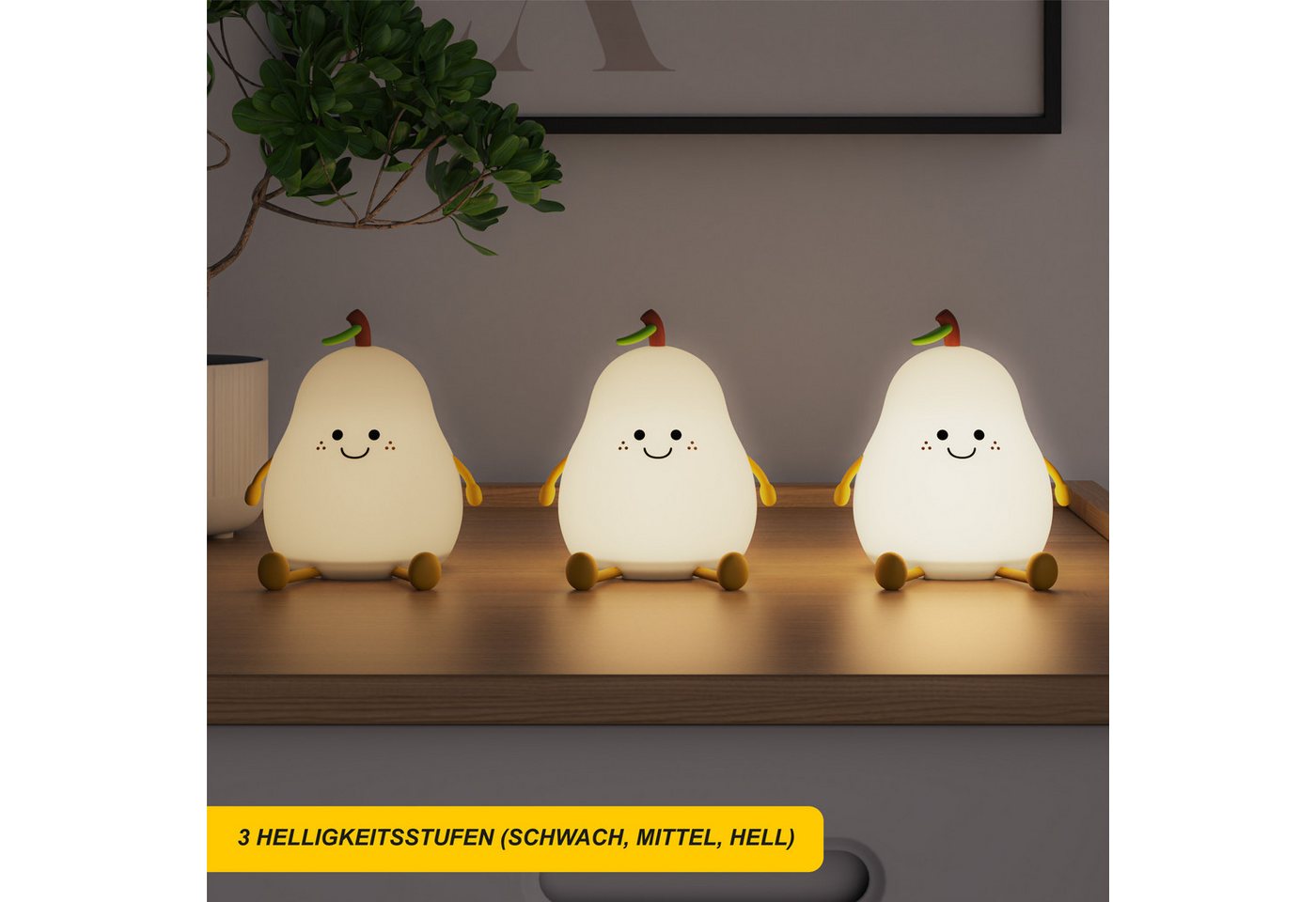 Mybeo LED Nachtlicht für Babys und Kinder, dimmbar, Nachtleuchte mit RGB Farbwechsel, Akku Bild 4