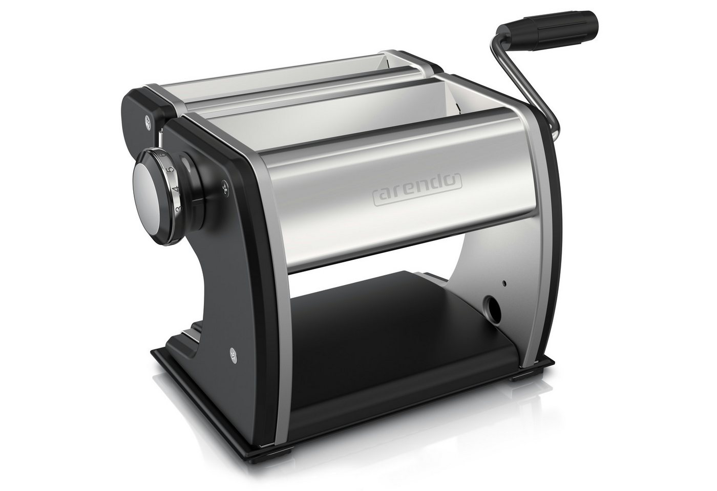 Arendo Nudelmaschine, Manueller Edelstahl Pasta Maker, Nudelpresse, 7 einstellbare Stärken, schwarz Bild 2