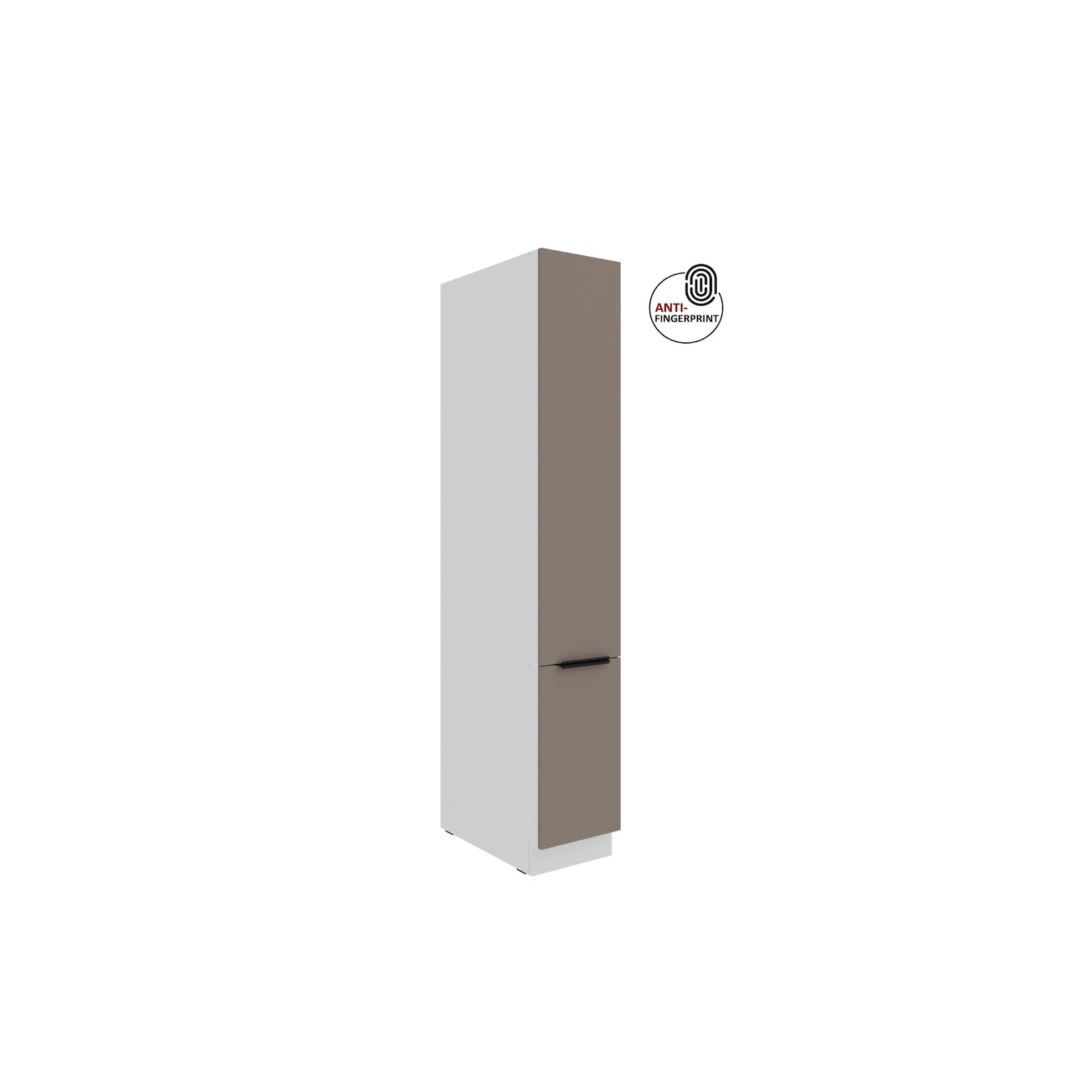 Küchen Apothekerschrank 30 cm ARIA Sandgrau Anti Fingerprint Küchenzeile Küchenblock