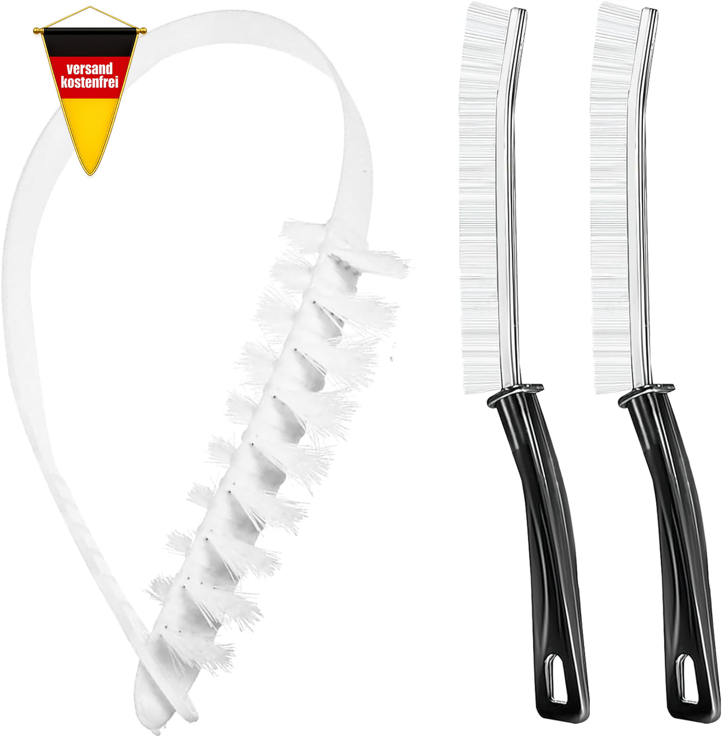 Reinigungsbürste Set für Waschmaschine und Abfluss lang, vielseitig, langlebig Bild 3