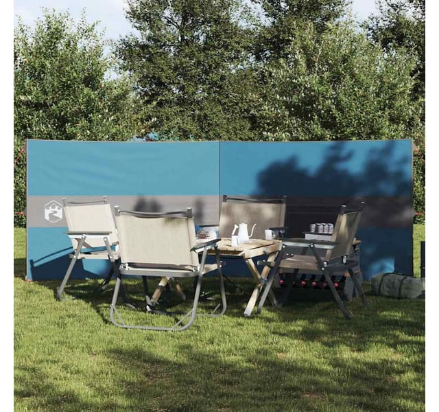 Camping-windschutz Blau 344x120 Cm Wasserdicht Vidaxl
